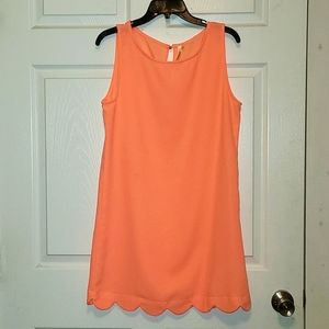 Coral sleeves dress